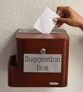 suggestion box for student feedback